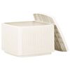 vidaXL Garden Table White Plastic Compact Durable Garden Table