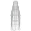vidaXL Gabion Wall with Covers Galvanized Steel 236"x11.8"x19.7"
