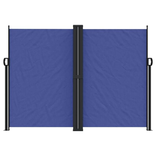 vidaXL Adjustable Retractable Side Awning Blue