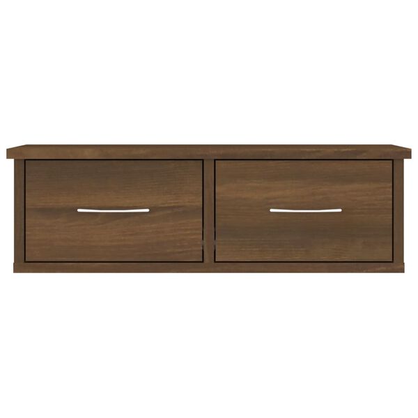 vidaXL Wall Cabinet Brown Oak Engineered Wood 23.6x10.2x7.3 in