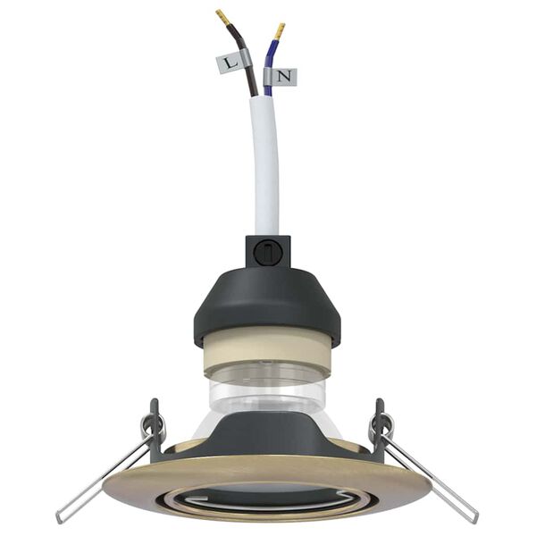 vidaXL Spotlight 24 pcs Brass 9 x 9 x 2.5 cm Metal