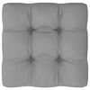 vidaXL Garden Lounge Set Natural wood, Grey cushions