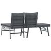 vidaXL Garden Bench Set of 2 Black, Anthracite