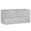 vidaXL Sink Cabinet Concrete grey Engineered wood 35.4 x 15.2 x 17.7 in