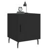 vidaXL Bedside Cabinet Set of 2 Black Engineered wood, iron, aluminum