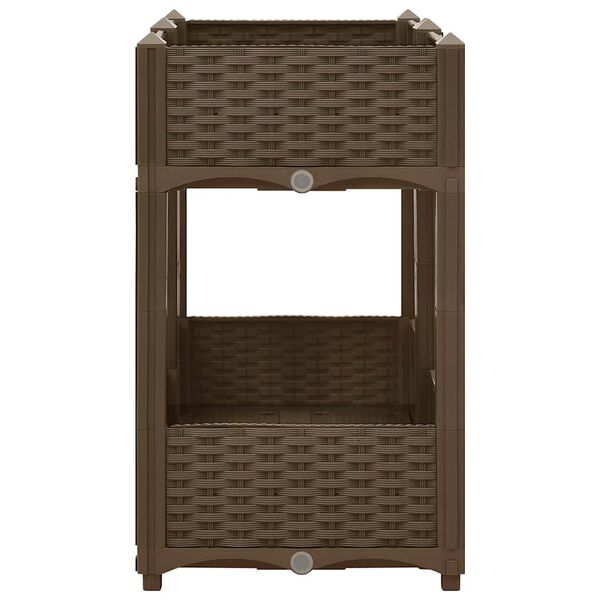 vidaXL Raised Bed Brown Polypropylene 31.5x15.7x28.0 in Durable