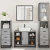 vidaXL Bathroom Furniture Set Grey Sonoma Engineered wood, metal Large