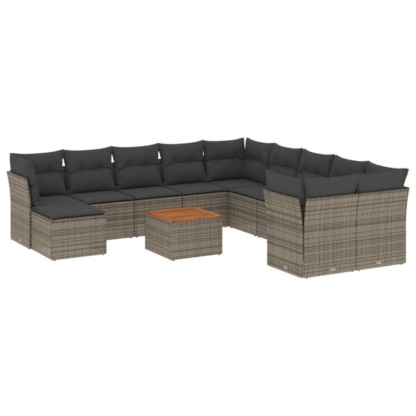 vidaXL Garden Sofa Set Grey