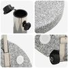 vidaXL Parasol Base Grey Ø 45 x 37.5 cm Granite