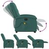 vidaXL Electric Stand Up Massage Recliner Chair Dark Green