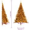 vidaXL Christmas Tree Gold PET Large Durable Christmas Tree Modern