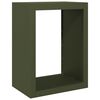 vidaXL Firewood Rack Green 23.6x15.7x31.5" Steel