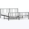 vidaXL Bed Frame Black Powder-Coated Steel 72 x 84 in Bed Frame