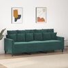 vidaXL 3-seater Sofa Dark Green Velvet (100% polyester), metal, textilene