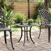 vidaXL Garden Table Black Cast Aluminum Medium Durable Garden Table
