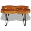 vidaXL Coffee Table Brown Solid Acacia wood, powder-coated iron Small