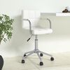 vidaXL Swivel Office Chair White Faux Leather Adjustable height Swivel