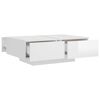 vidaXL Coffee Table High Gloss White Engineered Wood Medium