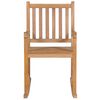 vidaXL Rocking Chair Teak Wood with Light Blue Cushion