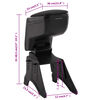 vidaXL Car Armrest Universal Black 5.5"x11.8"x(12.6"-19.1") ABS