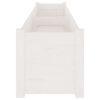 vidaXL Planter Set of 2 White Solid pinewood 78.7x12.2x12.2 in Durable