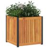 vidaXL Garden Planter Natural Brown and Black