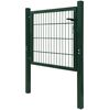 vidaXL Fence Gate Steel Green 41.3"x59.1"