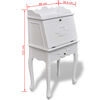 vidaXL Desk White MDF and Pinewood 23.6 x 14.3 x 43.7 in Desk
