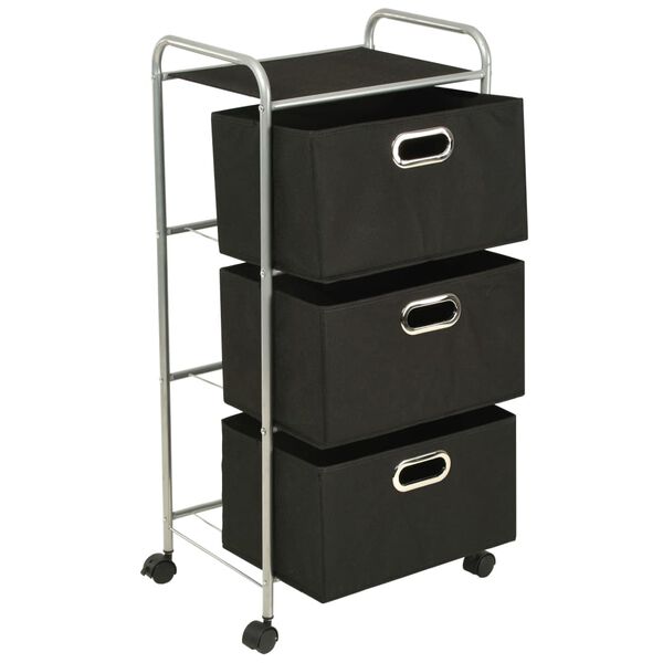 vidaXL Storage Rack Unit Black and Silver