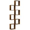 vidaXL Wall Cube Shelf Set of 6 Smoked Oak Engineered Wood Medium