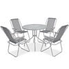 vidaXL Outdoor Dining Set Grey