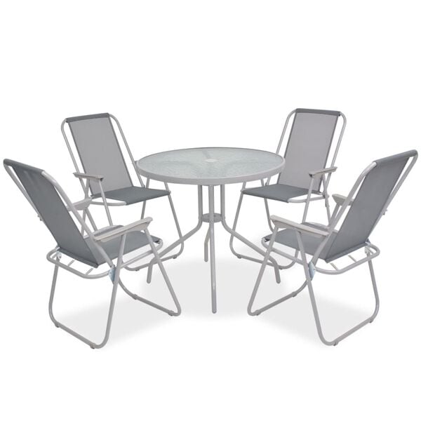 vidaXL Outdoor Dining Set Grey
