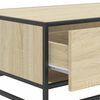vidaXL Coffee Table Sonoma Oak Engineered wood, metal Compact