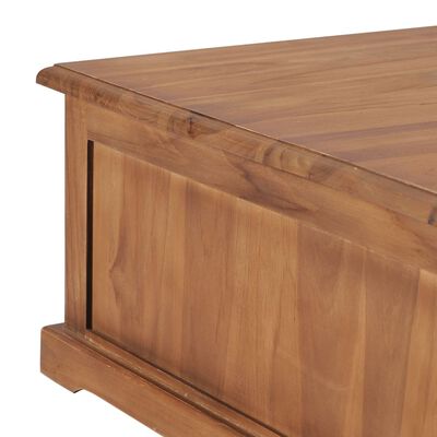 vidaXL Coffee Table 26.8"x26.7"x11.8" Solid Teak Wood