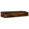 vidaXL Wall Shelf Smoked oak Engineered wood Medium Wall Shelf