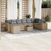 vidaXL Garden Sofa Set Beige, Light Grey