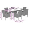 vidaXL Garden Dining Set Light Grey, Dark Grey