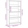 vidaXL Bookcase White Engineered Wood Bookcase Rectangular Modern
