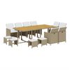 vidaXL Garden Dining Set Beige