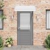 vidaXL Door Canopy Grey brackets and transparent sheets
