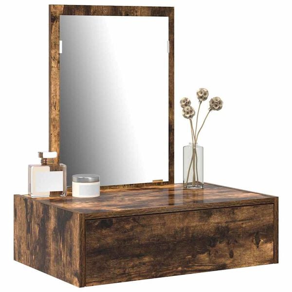 vidaXL Dressing Table Brown 23.62 x 15.75 x 27.56 in Engineered Wood