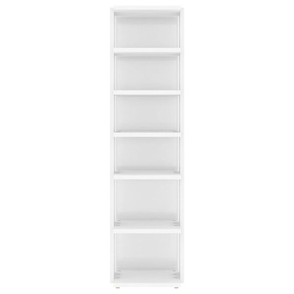 vidaXL Shoe Cabinet High gloss white Engineered wood Tall and narrow