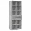 vidaXL Storage Cabinet Grey Sonoma Engineered Wood Tall Storage Cabinet