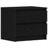 vidaXL Bedside Cabinet with Drawer Black Oak 19.69 x 15.75 x 17.13 in
