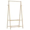 vidaXL Clothes Rack Bamboo Bamboo with a varnished finish Medium