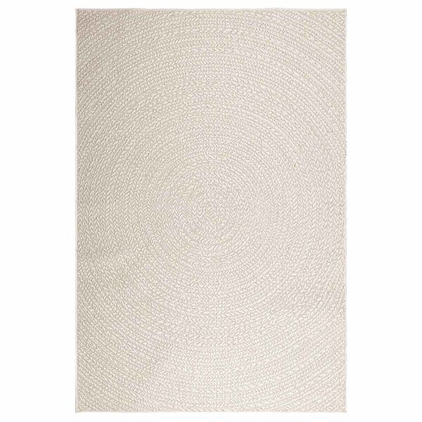 vidaXL Rug Cream Polypropylene 63x90.6 in UV-resistant materials Rug
