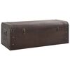 vidaXL Treasure Chest Dark brown Plywood, fir veneered engineered wood