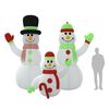 vidaXL Inflatable Snowman Family Multicolour