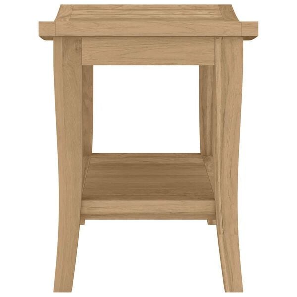 vidaXL Bathroom Side Table Natural teak Solid teak wood 19.7x13.8x17.7 in