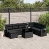 vidaXL Garden Sofa Set Black